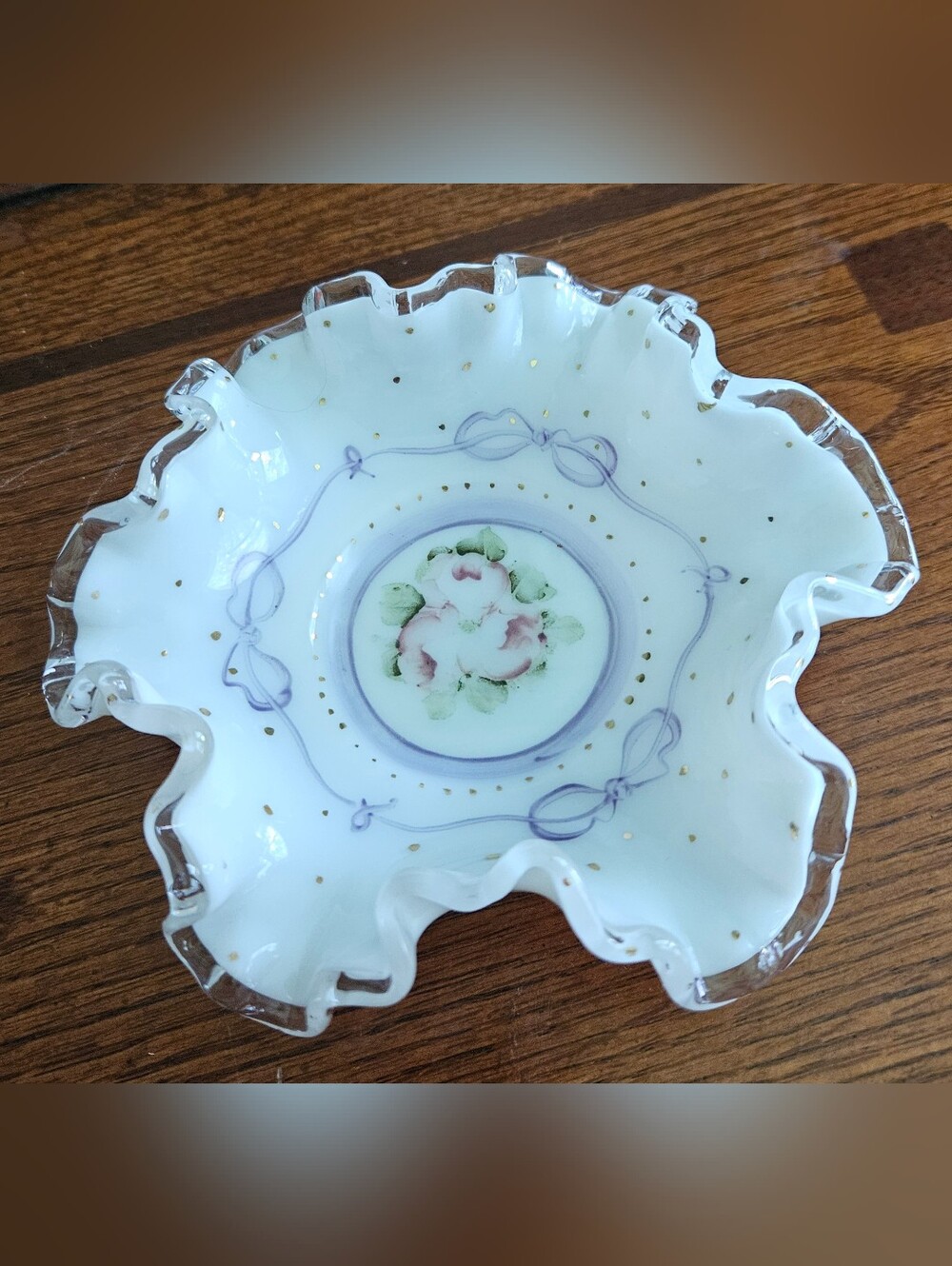 Fenton Silver Crest Charleton Candy Dish
